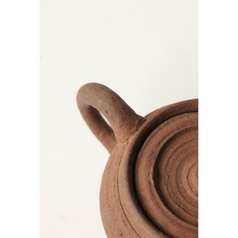 初代か 杉江寿門 後手南蛮手急須　P507 