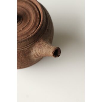 初代か 杉江寿門 後手南蛮手急須　P507 