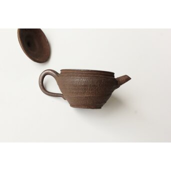 沢田菅江 常滑 後手南蛮手急須　P508 