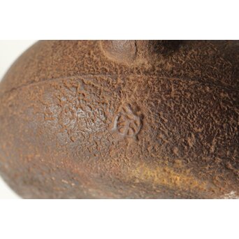 稀少 松橋宗明 南部鋳金研究所 高橋萬治以前の作 虫喰摘 平丸鉄瓶/湯沸　M441 