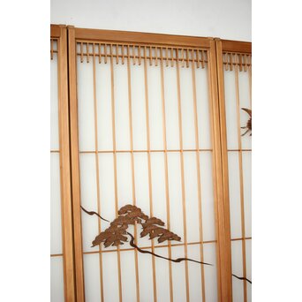 両面ガラス 松竹梅鶴亀吉祥紋 組子書院 4枚1組　R0451 