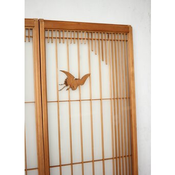 両面ガラス 松竹梅鶴亀吉祥紋 組子書院 4枚1組　R0451 