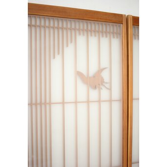 両面ガラス 松竹梅鶴亀吉祥紋 組子書院 4枚1組　R0451 