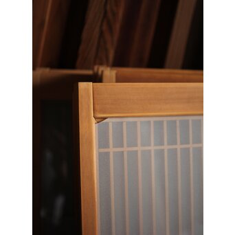 両面ガラス 松竹梅鶴亀吉祥紋 組子書院 4枚1組　R0451 小さな欠けの部分