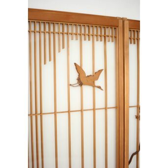 両面ガラス 松竹梅鶴亀吉祥紋 組子書院 4枚1組　R0451 