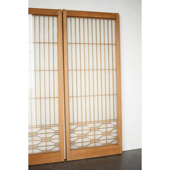 両面ガラス 組子書院 2枚1組　R0452 