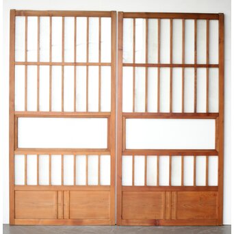 市松デザイン ガラス戸 4枚1組　GD0256Y AB　ウラ