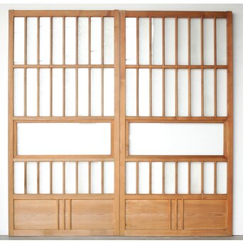 市松デザイン ガラス戸 4枚1組　GD0256Y AB　表