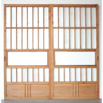 市松デザイン ガラス戸 4枚1組　GD0256Y CD　表