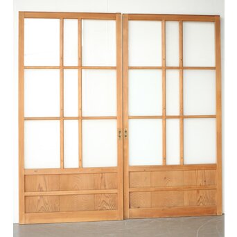 白木ガラス戸 2枚1組　GD0257 ウラ