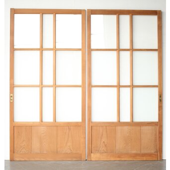 白木ガラス戸 2枚1組　GD0257