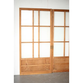 白木ガラス戸 2枚1組　GD0257 