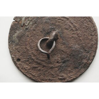 宮崎寒雉風 銀象嵌堤手 破形鎹留手取釜 鉄瓶　M442 