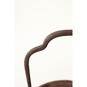 宮崎寒雉風 銀象嵌堤手 破形鎹留手取釜 鉄瓶　M442 