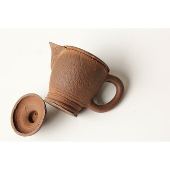 初代か 杉江寿門 後手南蛮手勾玉紋急須　P509 