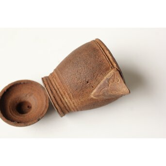 初代か 杉江寿門 後手南蛮手勾玉紋急須　P509 