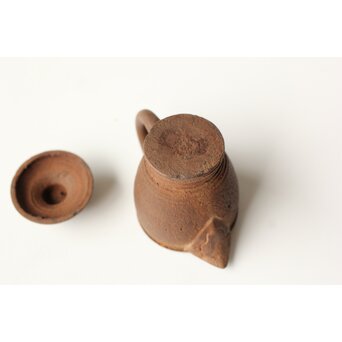 初代か 杉江寿門 後手南蛮手勾玉紋急須　P509 