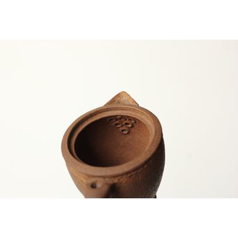 初代か 杉江寿門 後手南蛮手勾玉紋急須　P509 