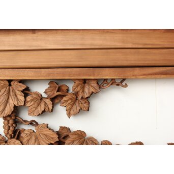 大島五雲 井波彫刻 葡萄と栗鼠 2枚1組　R0453 