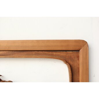 大島五雲 井波彫刻 葡萄と栗鼠 2枚1組　R0453 