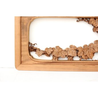 大島五雲 井波彫刻 葡萄と栗鼠 2枚1組　R0453 