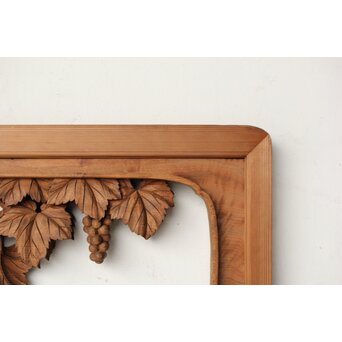 大島五雲 井波彫刻 葡萄と栗鼠 2枚1組　R0453 