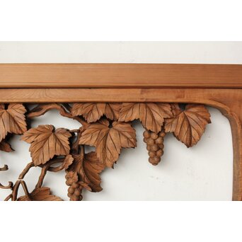 大島五雲 井波彫刻 葡萄と栗鼠 2枚1組　R0453 