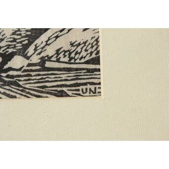 平塚運一 木版画 【新羅古墳群 慶州】Z565 