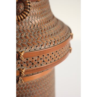 小菅吼月 竹編花籠　U366 