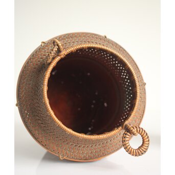 小菅吼月 竹編花籠　U366 