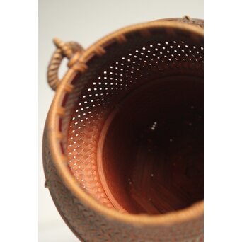 小菅吼月 竹編花籠　U366 