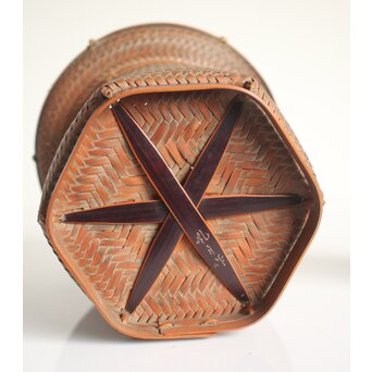 小菅吼月 竹編花籠　U366 