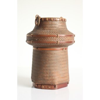 小菅吼月 竹編花籠　U366 