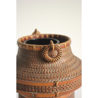 小菅吼月 竹編花籠　U366 