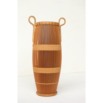 小菅吼月 竹編花籠　U367 