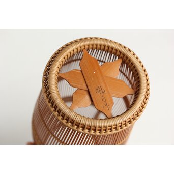 小菅吼月 竹編花籠　U367 