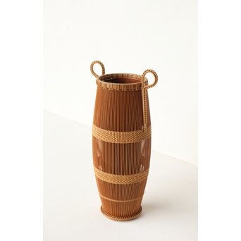 小菅吼月 竹編花籠　U367