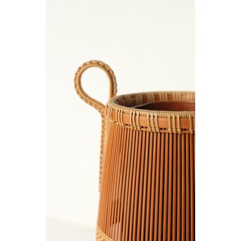 小菅吼月 竹編花籠　U367 