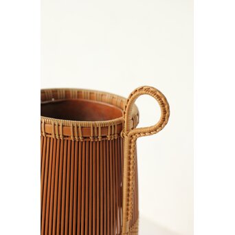 小菅吼月 竹編花籠　U367 