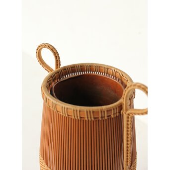 小菅吼月 竹編花籠　U367 