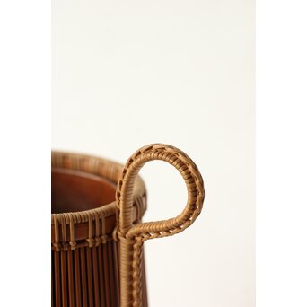 小菅吼月 竹編花籠　U367 