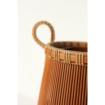 小菅吼月 竹編花籠　U367 