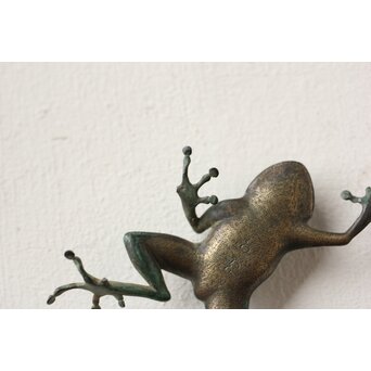 梶川白雲 金工 青蛙　M445 