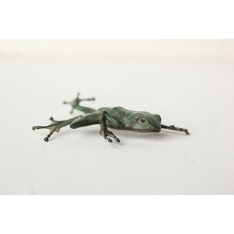 梶川白雲 金工 青蛙　M445 