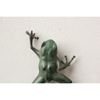 梶川白雲 金工 青蛙　M445 