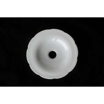 フリル 乳白色平電笠　A489 