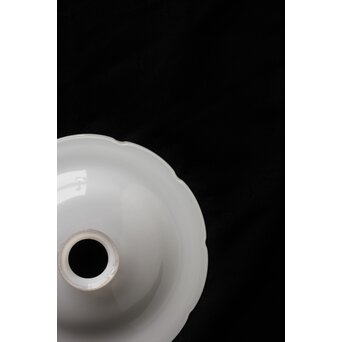 フリル 乳白色平電笠　A489 