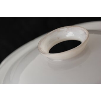 フリル 乳白色平電笠　A489 