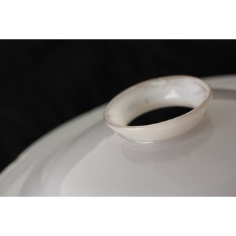 フリル 乳白色平電笠　A489 