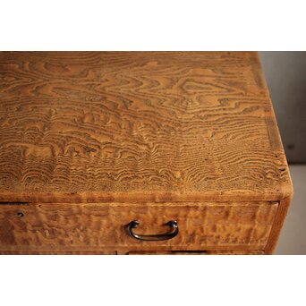 桑無垢玉杢 抽斗 和箪笥　C411 